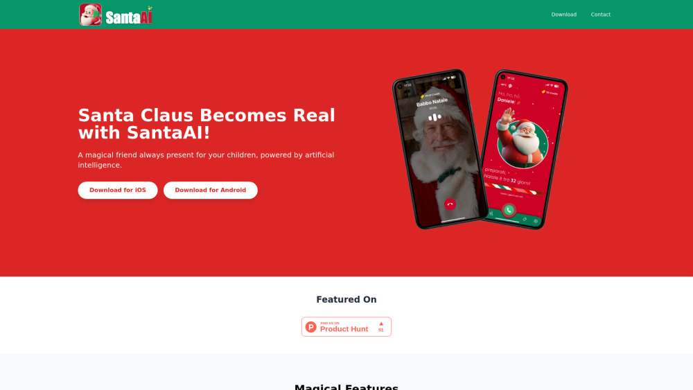 SantaAI website screenshot