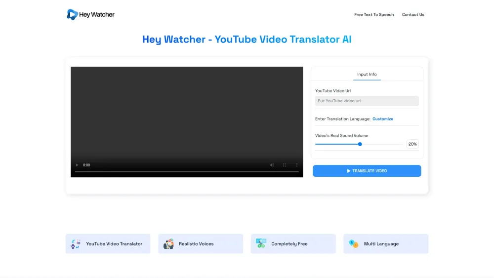 Hey Watcher Ai website screenshot
