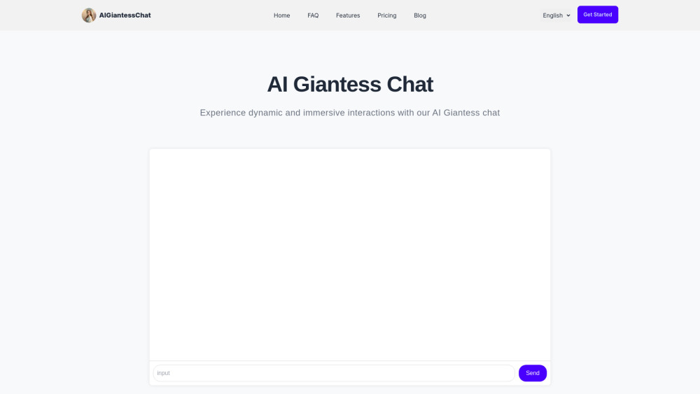 AI Giantess Chat website screenshot