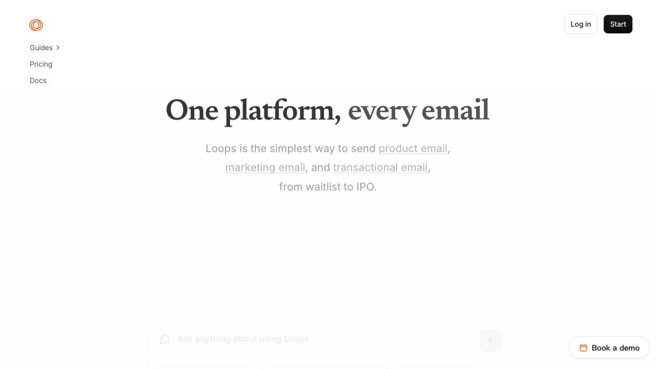Loops website screenshot