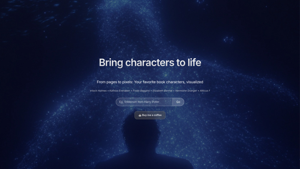 Ghola Ai Character Visualization website screenshot