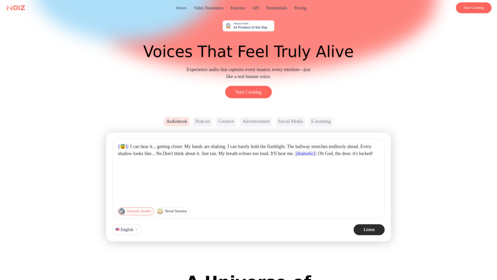 Noiz Ai website screenshot