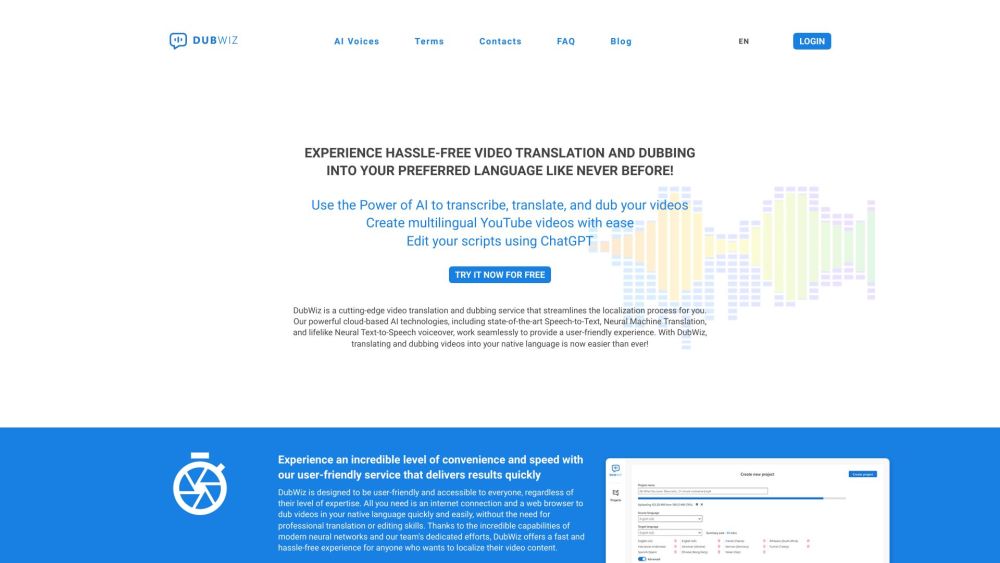 Dubwiz website screenshot