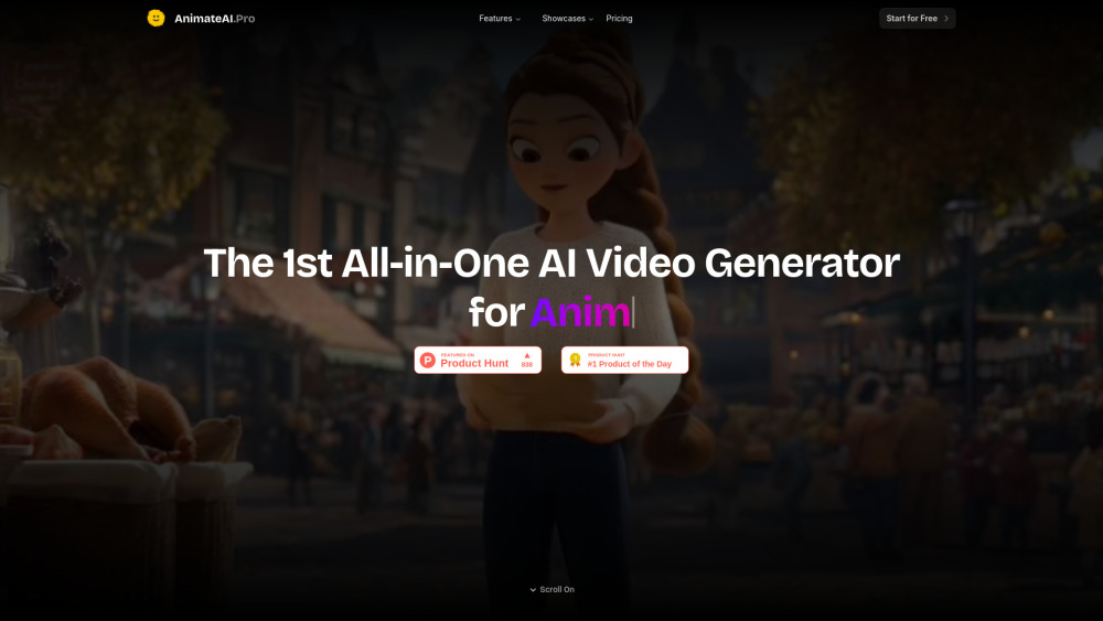 Animate Ai website screenshot