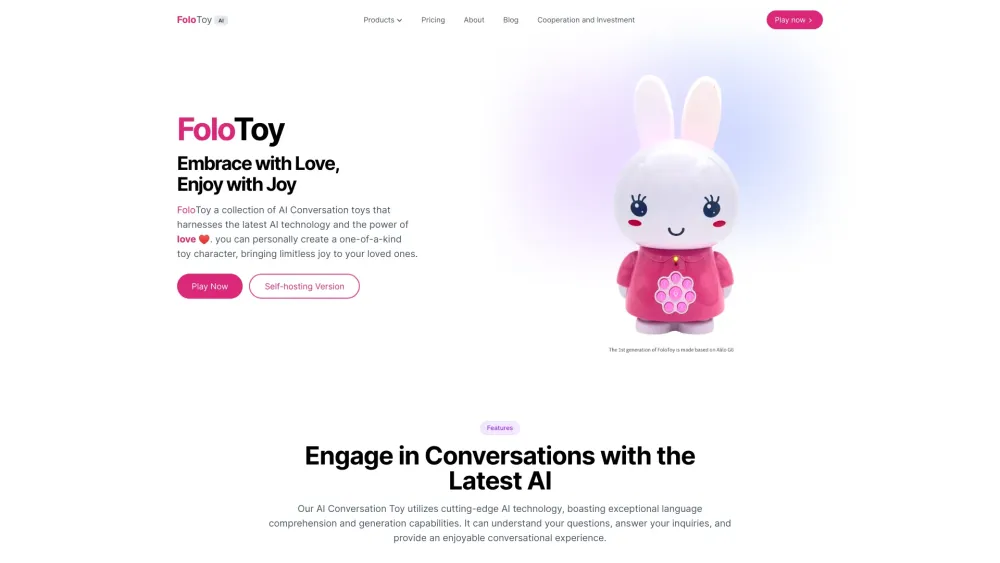 FoloToys are AI website screenshot