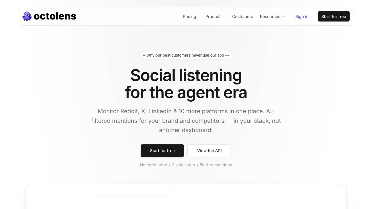 Octolens website screenshot