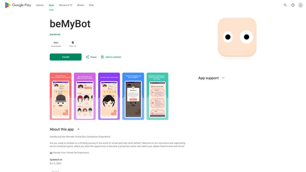 Bemybot website screenshot