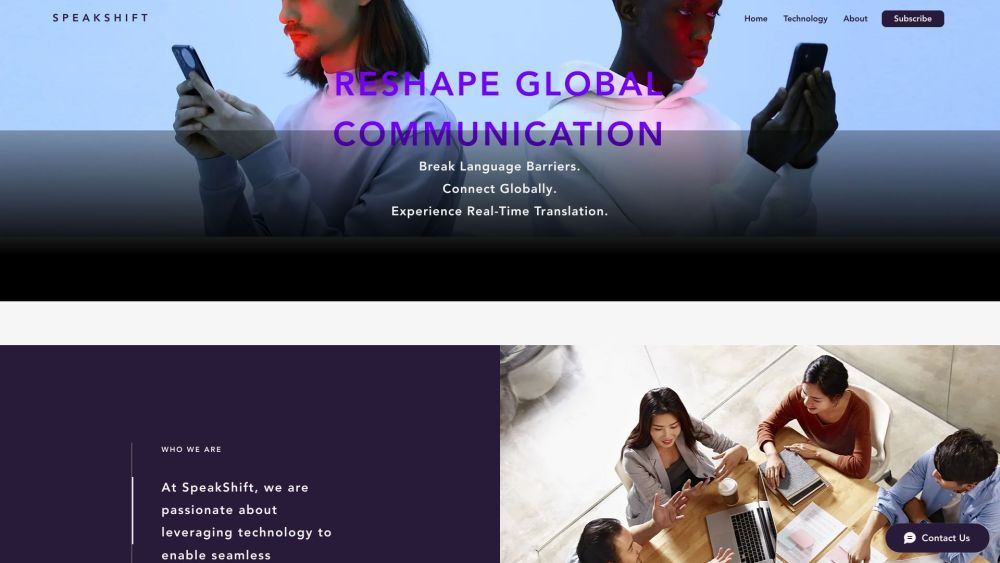 Speakshift Ai website screenshot