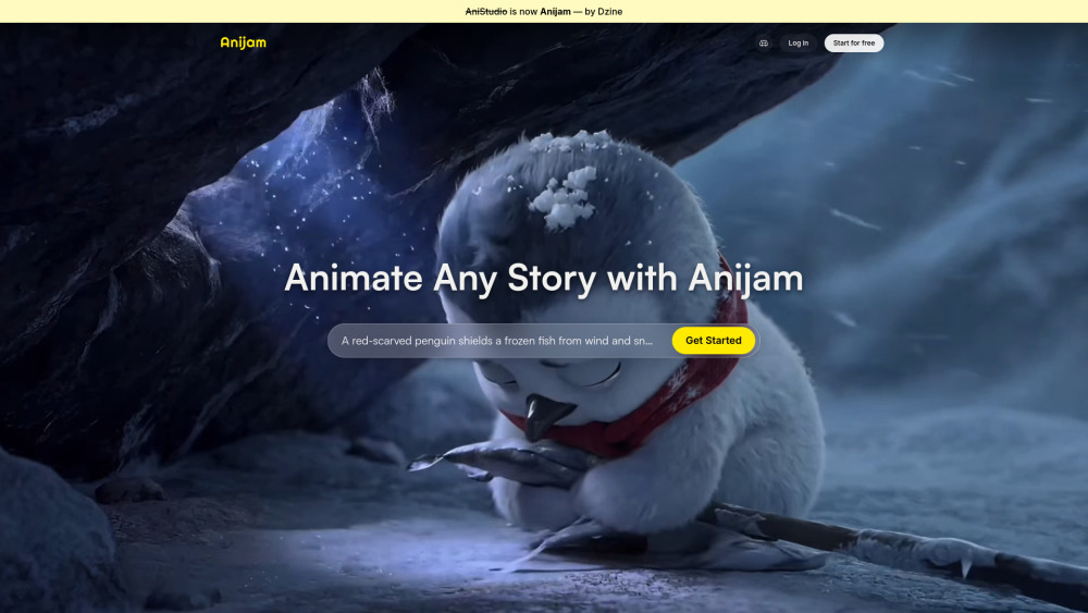Anijam website screenshot