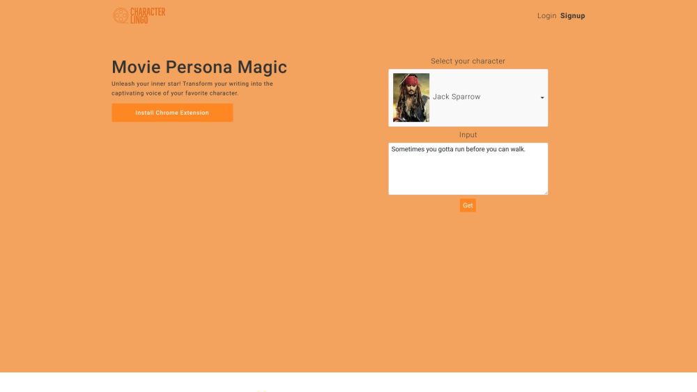 Characterlingo website screenshot