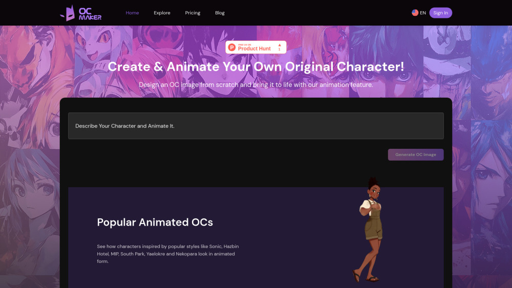 Oc Maker Create And Animate Your Ocs website screenshot
