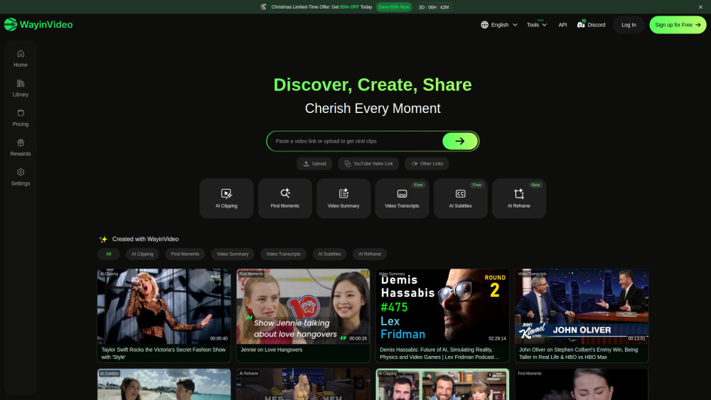 Wayinvideo website screenshot