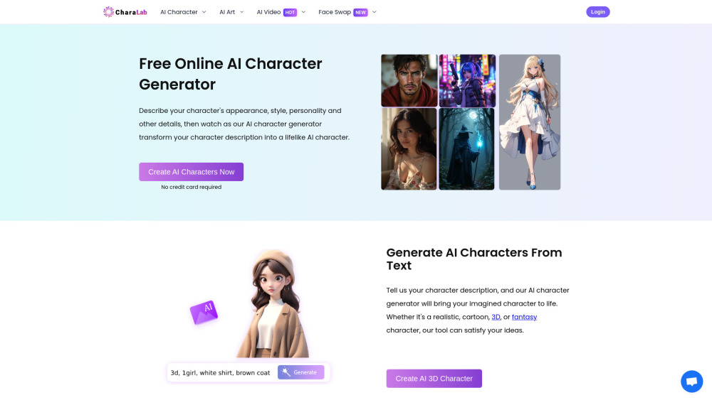 Charalab website screenshot