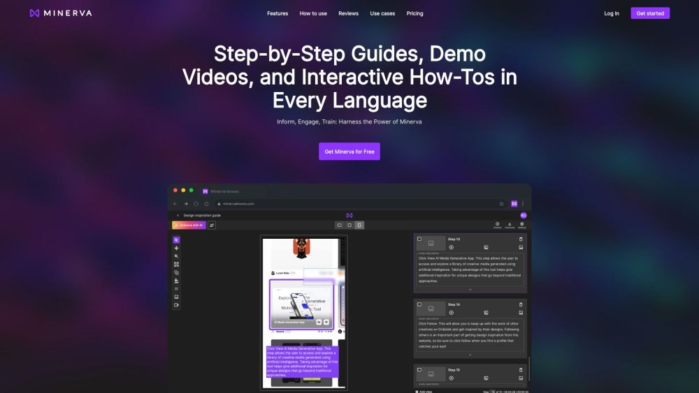 Minerva website screenshot