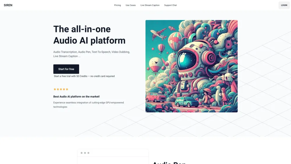 Siren website screenshot