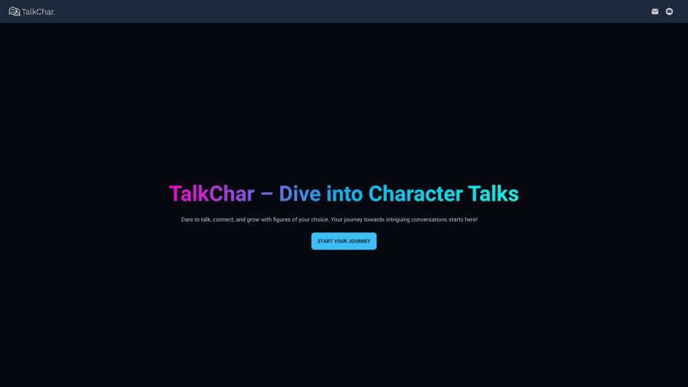 TalkChar website screenshot
