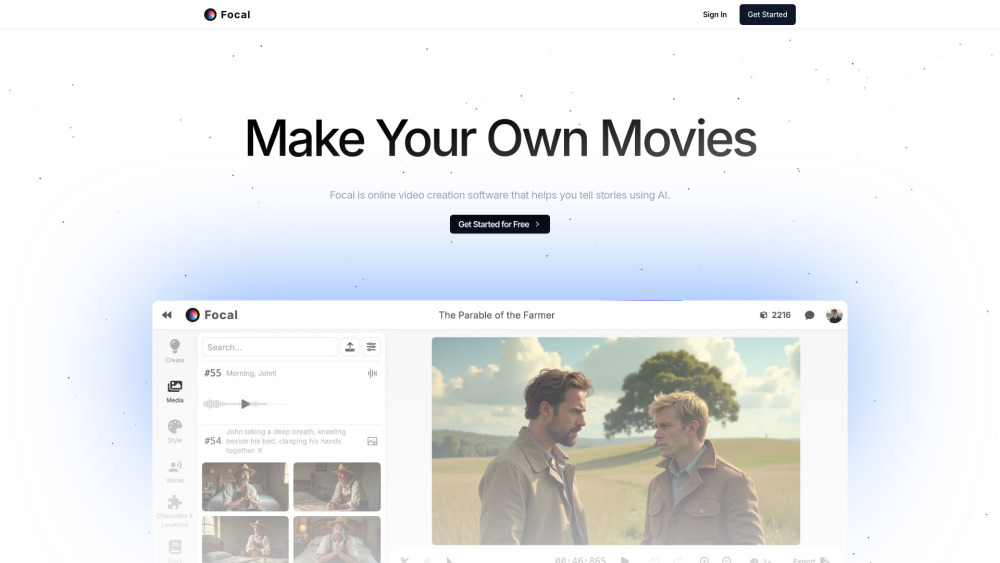 Focal website screenshot
