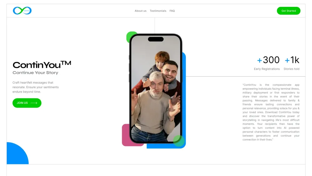 Continyou website screenshot