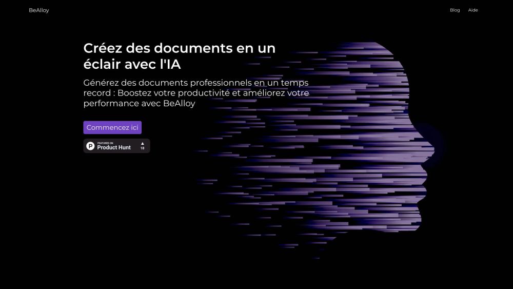 B website screenshot