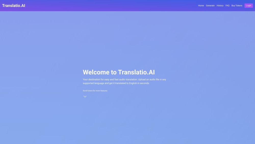 Translatio Ai website screenshot