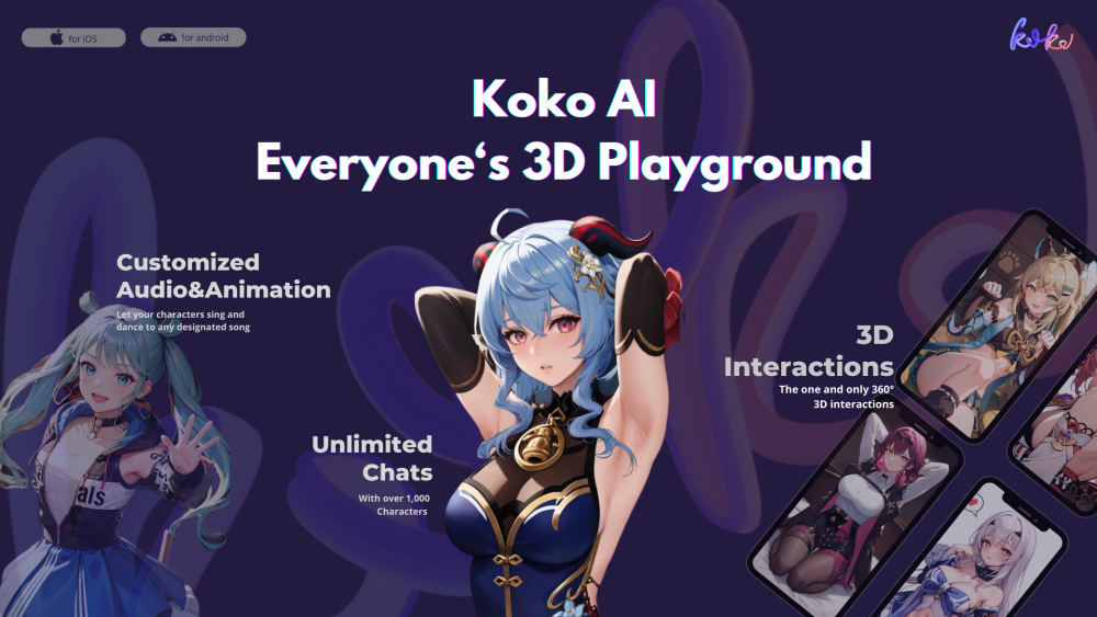 Koko Ai website screenshot