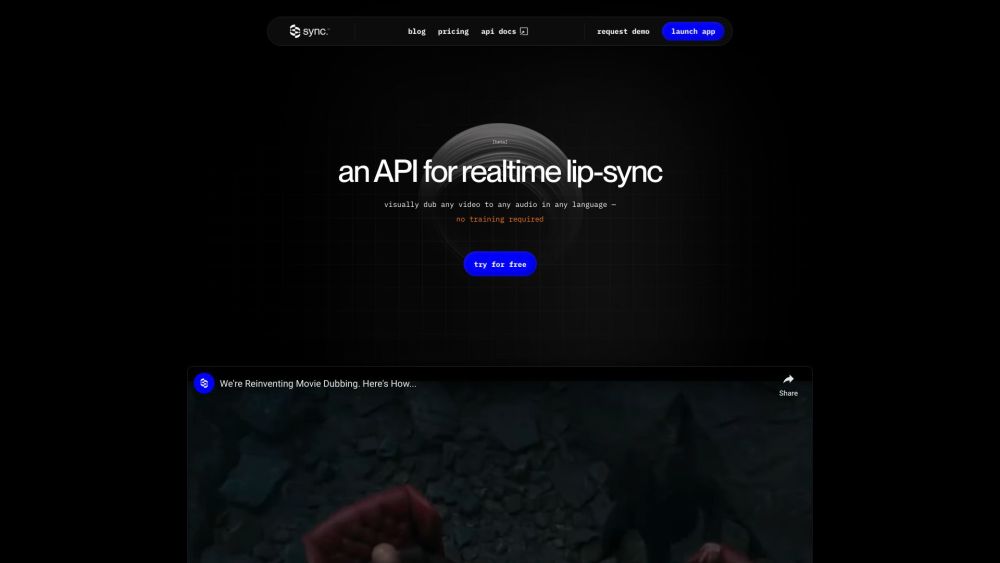 Synclabs So website screenshot