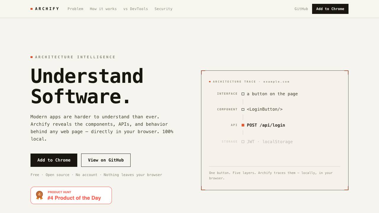 Archify website screenshot