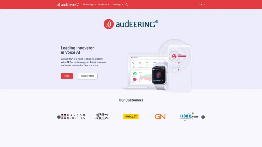 Audeering Com website screenshot