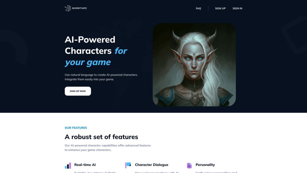 SmartNPC website screenshot