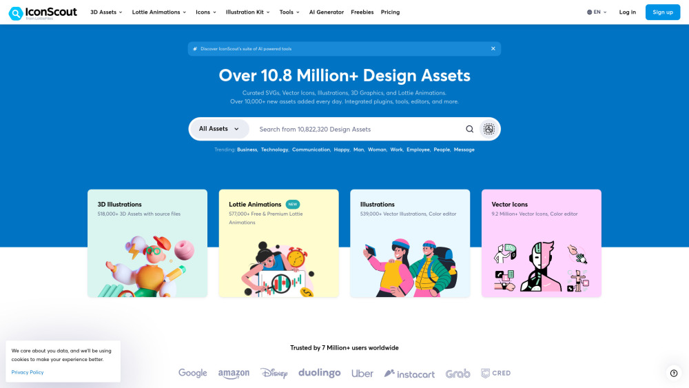 Iconscout website screenshot