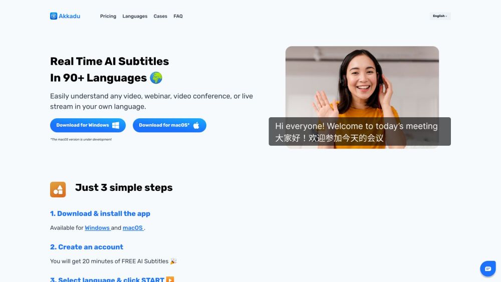 Akkadu Ai Subtitles website screenshot