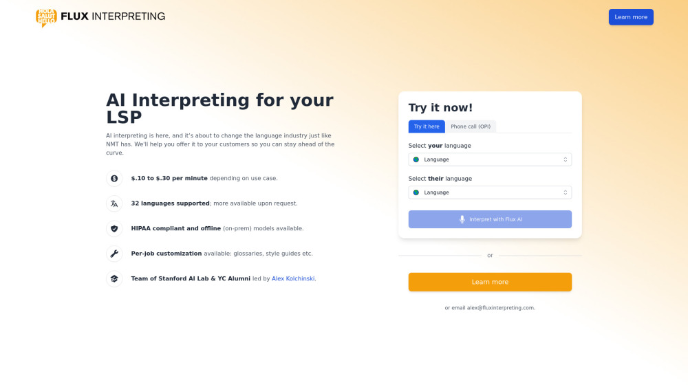 Translatemycall Com website screenshot