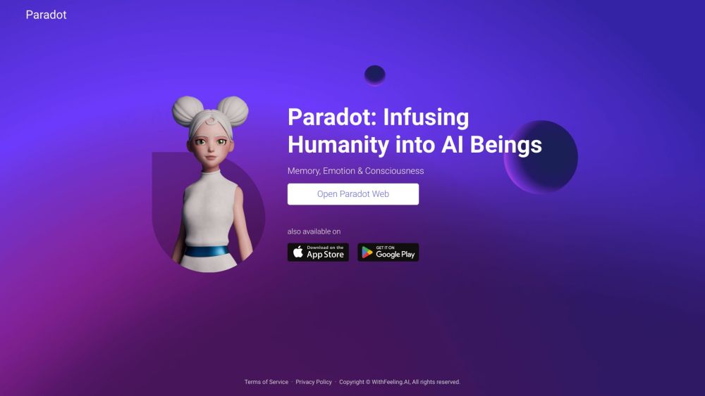 Paradot website screenshot