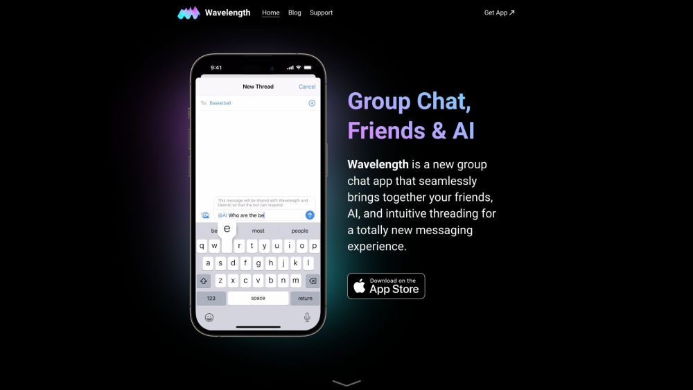 Wavelength website screenshot