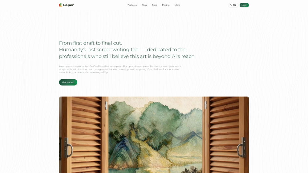 Laper website screenshot