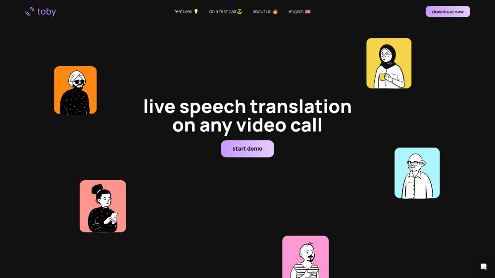 Toby website screenshot