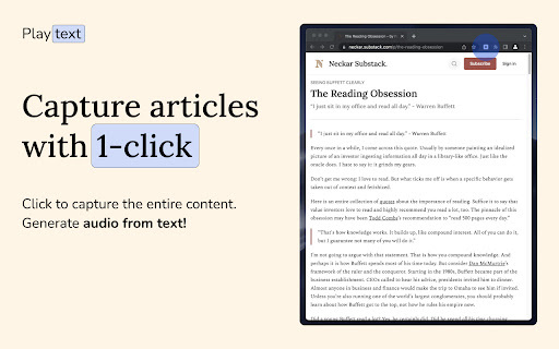 Playtext Text To Speech website screenshot
