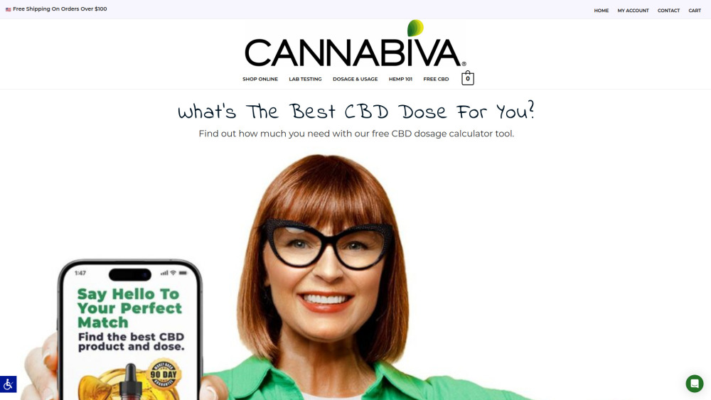 Cannabiva Cbd Dosage Calculator website screenshot
