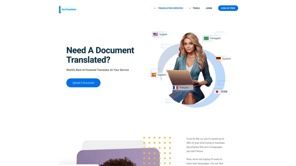 Doctranslator Com website screenshot