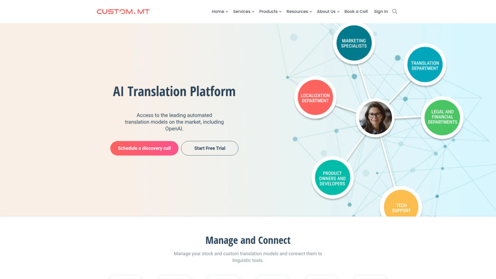 Custom Mt website screenshot