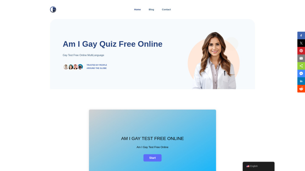 Am I Gay Quiz website screenshot
