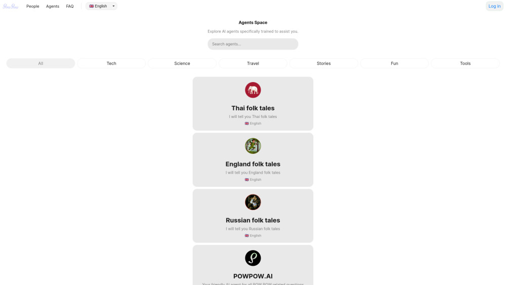 Powpow website screenshot