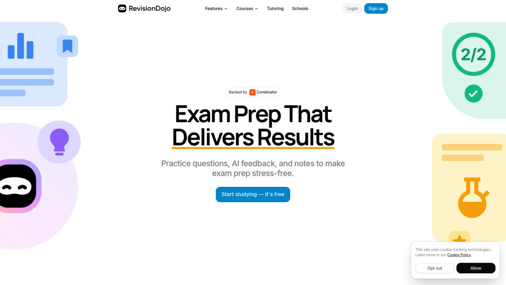 Revisiondojo website screenshot