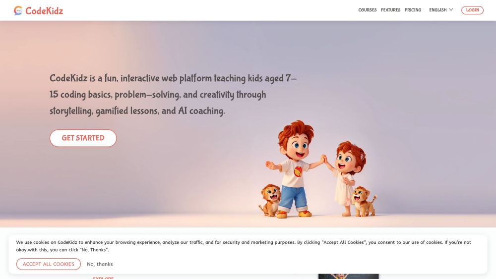 Codekidz website screenshot