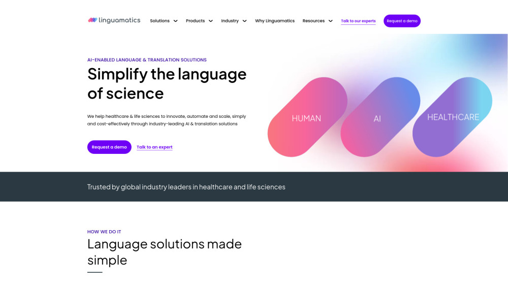 Linguamatics Com website screenshot