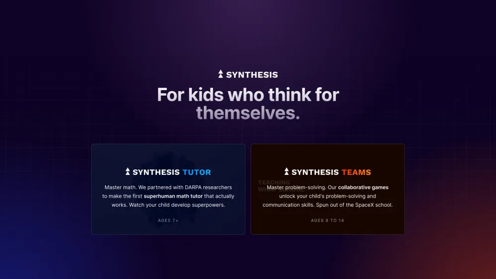 Synthesis Com website screenshot
