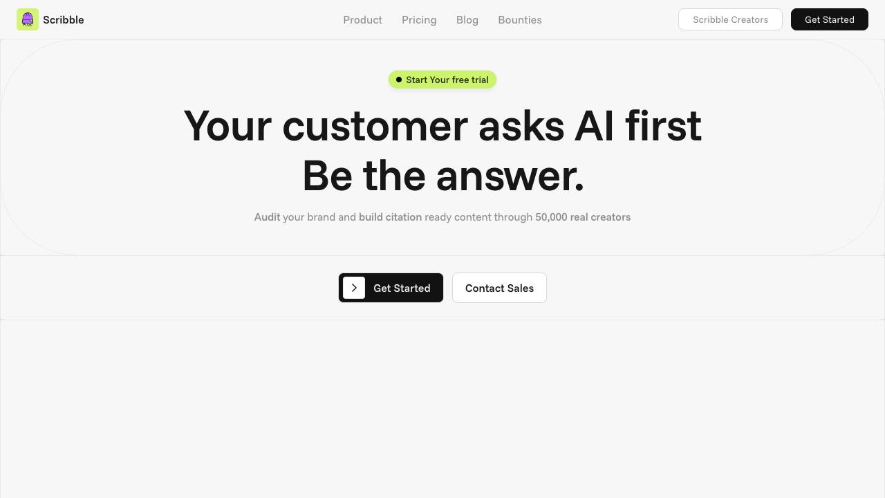 Scribble Network website screenshot