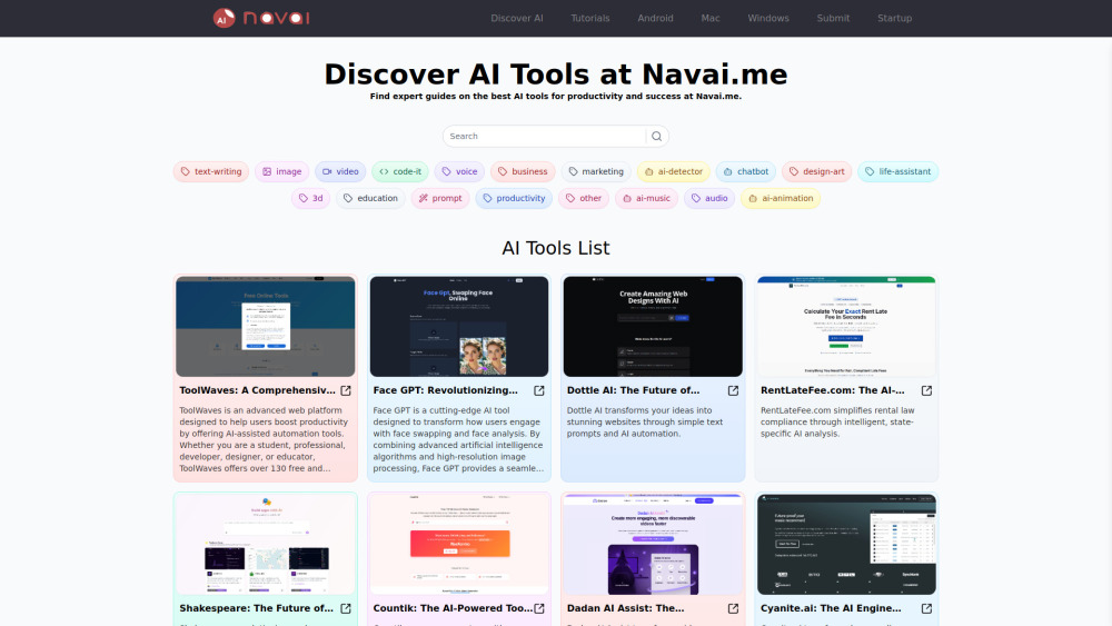 Best Ai Tools website screenshot