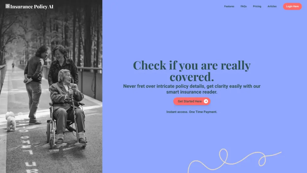 Health Insurance AI website screenshot