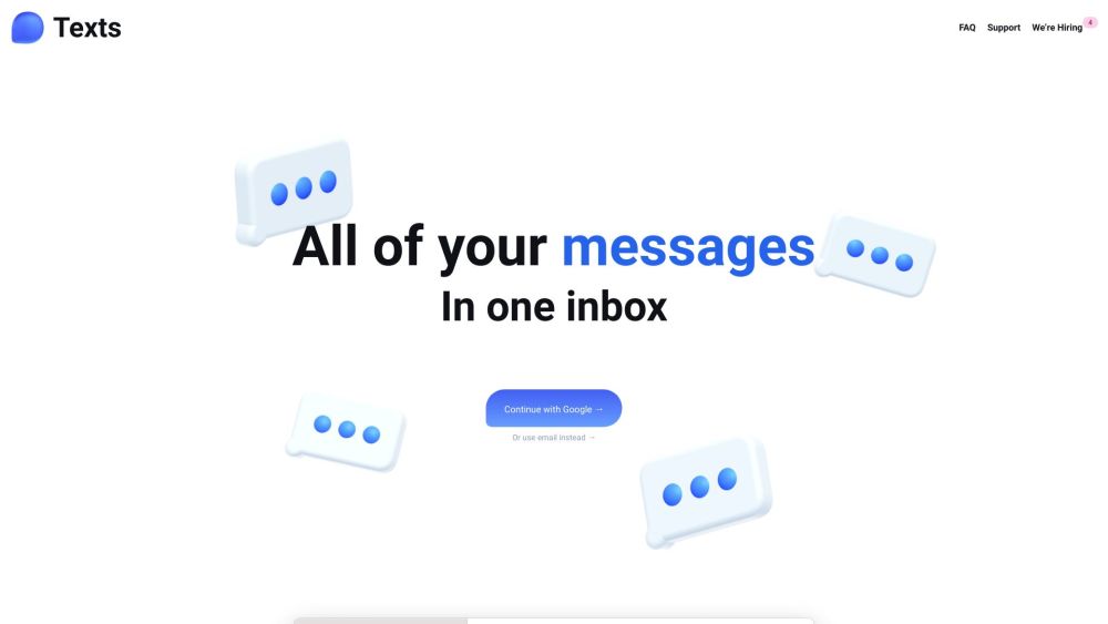 Texts Com website screenshot